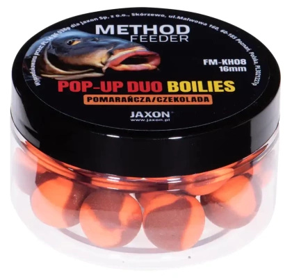 Kulki Pop-Up Duo-Boilies Method Feeder Pomarańcza/Czekolada  40g  16mm
