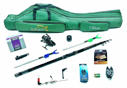 Zestaw Na Karpia Tele Carp - Jaxon Wędka 3,3m, Kołowrotek Satori, Sygnalizatory