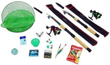 Zestaw Wędkarski Promo Spławik-Grunt, 2 Wędki Katana, 2 Kołowrotki