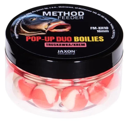 Pop-Up Duo-Boilies Method Feeder Strawberry/Cream 40g 16mm