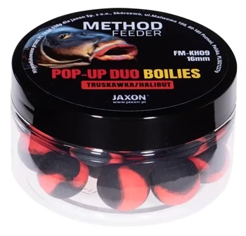 Kulki Pop-Up Duo-Boilies Method Feeder Truskawka/Halibut 40g 16mm