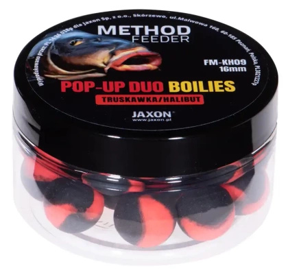 Kulki Pop-Up Duo-Boilies Method Feeder Truskawka/Halibut  40g  16mm