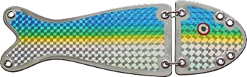 Flasher VK-SALMON 2 9.5" - 24 cm CHROME/blue/green/yellow
