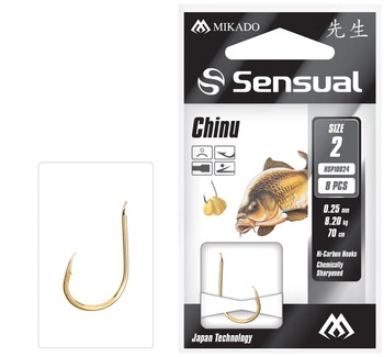 Przypony Wiązane - SENSUAL - CHINU nr 6 G / żyłka: 0.20mm/70cm - op.8szt.