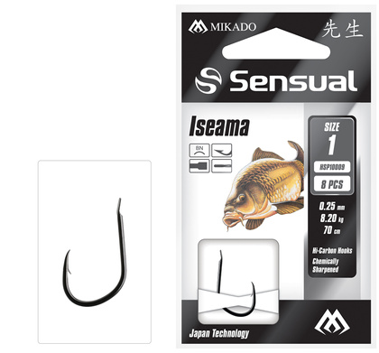 Rigs - SENSUAL - ISEAMA No. 1 BN / Line: 0.25mm/70cm - Op.8pcs.