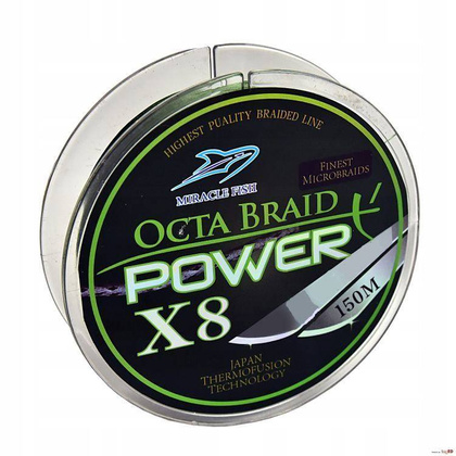Braided Line Power Octa X8 0,14mm / 20,0kg / 150m - Green