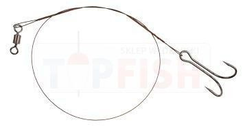 Mikado Przypon Stalowy z Podwójną Kotwicą 25cm-10kg-2x -Brąz