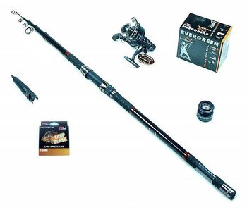 Zestaw Tele Carp - Jaxon Wędka 3,3m, Kołowrotek MF IFR5000, Żyłka
