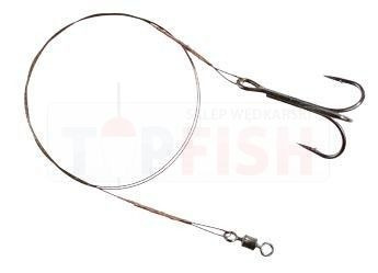 Mikado Przypon Stalowy z Kotwicą nr1 40cm-10kg-2x -Brąz