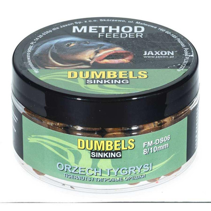Jaxon Dumbels Sinking Method Feeder Orzech Tygrysi - 50g - 8/10mm