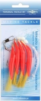 Mikado Set Sea - Hair Rig Tube - Hook 1/0 (Red / Yellow)