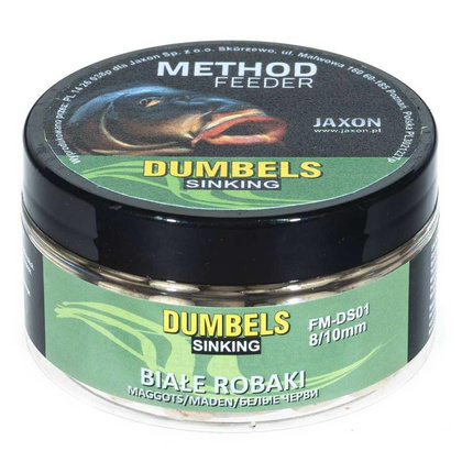 Jaxon Dumbels Sinking Method Feeder Białe Robaki - 50g - 8/10mm