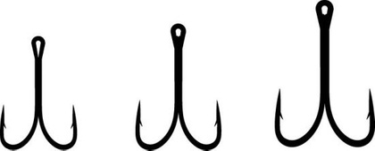 Owner Treble Hooks Std36BC - 6 - 6x - Black