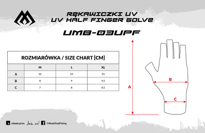 Rękawiczki Mikado Letnie z filtrem UPF rozm. XL