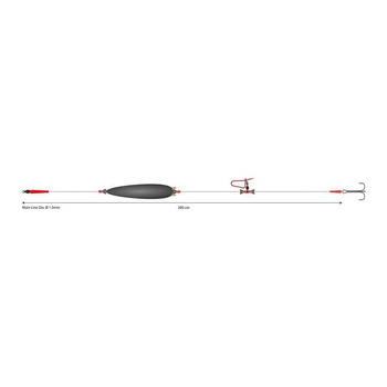 Mikado Zestaw Sumowy - Mono Catfish Set II-Adjustable Combi Rig With Rattle 10g/200cm/100kg - Kotwica: 2