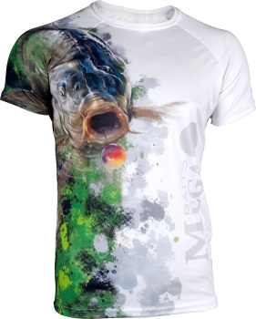 T-Shirt MegaBAITS carp CoolMax XXL white-green Dragon Super Quality