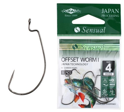 Mikado Sensual Offset Hook Worm No. 1 - 5 pieces