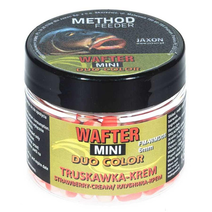 Jaxon Wafter Duo Mini Method Truskawka/Krem - 15g / 6mm