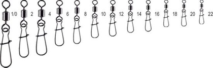 Jaxon Strong Swivel W/Snap Strong - 1/0 / 40kg / 5x