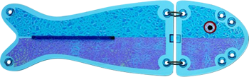 Flasher VK-SALMON 2 9.5" - 24 cm BLUE/crushed pearl