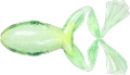 LIVE TARGET Freestyle Frog/Frog 2.0 Green/White 5 cm - 1 pc.  Floating