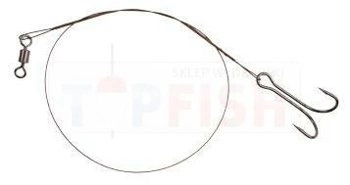 Mikado Przypon Stalowy z Podwójną Kotwicą 25cm-10kg-2x -Brąz