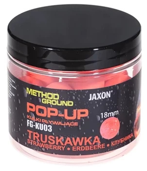 Jaxon Method Ground Pop-Up Kugeln Erdbeere 50g / 18mm