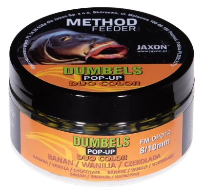 Dumbels Duo Color Pop-Up Method Feeder Banane/Vanille/Schokolade 30g 8/10mm