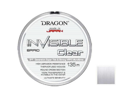 Dragon Braid Invisible 0.10mm-8.10kg-135m - Clear