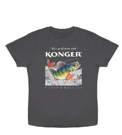 Konger Koszulka Szara Okoń - Rozmiar XXL