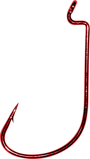 Mustad Hook Red Megabites 37177 - 1/0 - 7 pcs.
