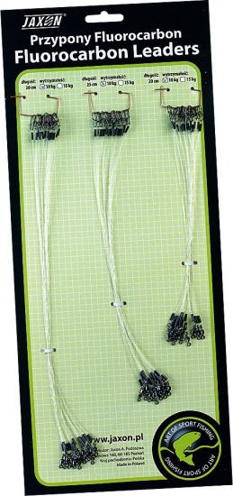 Jaxon Tablica Przyponów Fluorocarbon 10kg - 20cm,25cm,30cm - 45szt