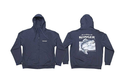 Konger Bluza z Kapturem Granatowa Sandacz - M