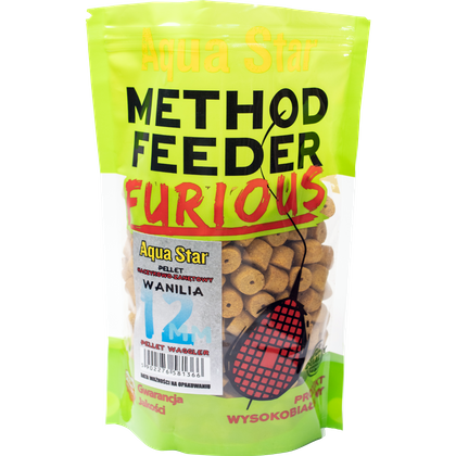 Pellet haczykowy z dziurką 12 mm WAGGLER - Wanilia 500g