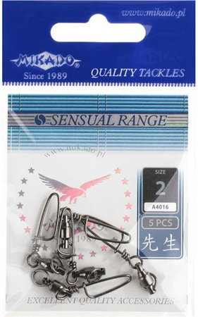 Mikado KRĘTLIK ŁOŻYSKOWANY Z AGRAFKĄ ZACISKAJĄCĄ - BN - Nr. 2 - op.5szt.