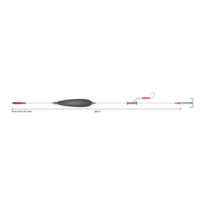Mikado Zestaw Sumowy - Mono Catfish Set III - Big Bait Ready Rig 10g/200cm/100kg - Kotwica: 2/0, Hak Nr 4