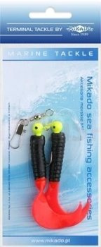 Mikado Zestaw Morski - Pilk Twist Jighead Rig 7.5cm - 2x3g - Black/Red