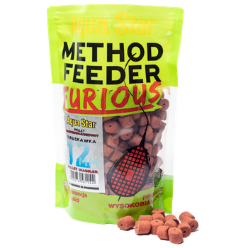 Pellet haczykowy z dziurką 12 mm WAGGLER - Truskawka 500g