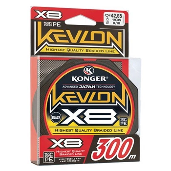 Plecionka KEVLON Black X8 0,30/300 KONGER