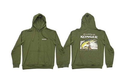 Konger Bluza z Kapturem Zielona Szczupak - L