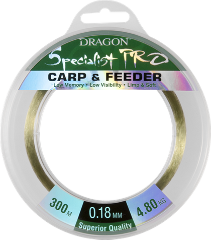 Dragon Mono Line Specialist Pro Carp & Feeder 0.18mm-4.80kg-300m