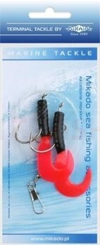 Mikado Set Sea - Pilk D-Twist Rig 5.5cm - Hooks 2 x 4/0 (Black / Red)
