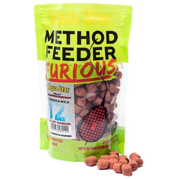 Pellet haczykowy z dziurką 12 mm WAGGLER - Truskawka 500g